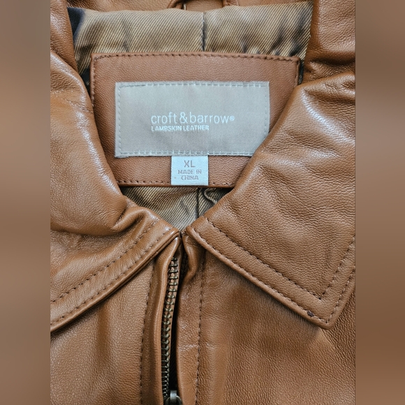 Vintage - Leather NWT Croft & Barrow "Caramel" Buttery Soft Jacket - Size XL - Picture 4 of 9